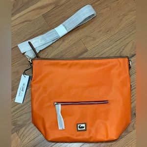 Dooney & Burke Nylon hobo with accessories, burnt orange, NWT